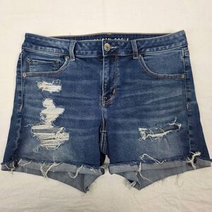 American Eagle Distressed Denim Shorts Womens 14